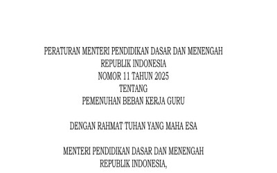 Permen Nomor 11 Tahun 2025